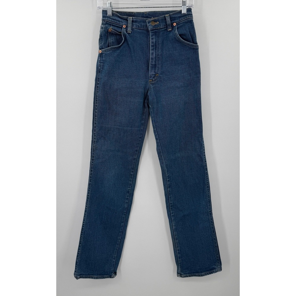 Vintage Lee Jeans High Waisted Straight Leg Dark Wash Made in USA Sz 11 302-2049